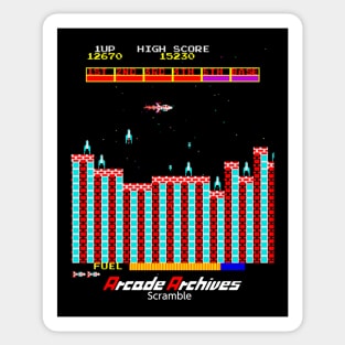 Mod.5 Arcade Scramble Space Invader Video Game Sticker